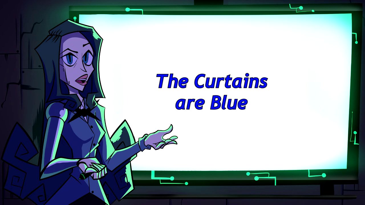 The cover art for The Curtains Are Blue, showing the protagonist, schoolteacher Lydia Ashford