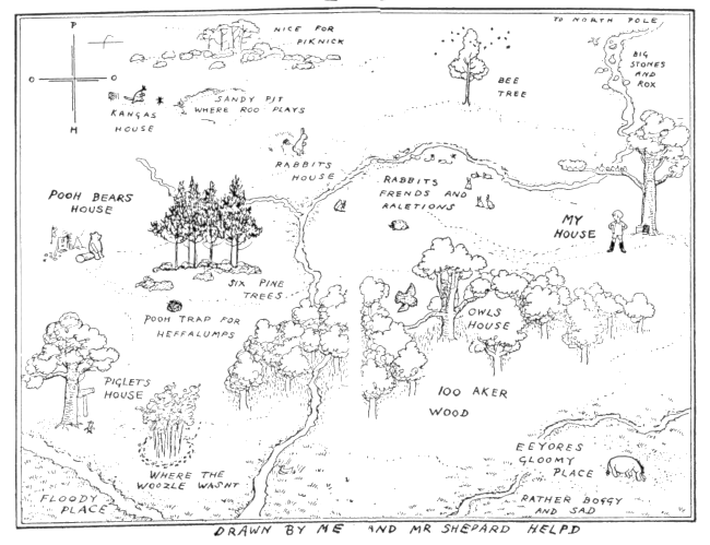 Map of the Hundred Acre Wood