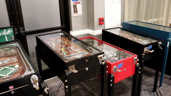 Depression-era pinball tables at the Houston Arcade Expo, courtesy of Jeff Frick.