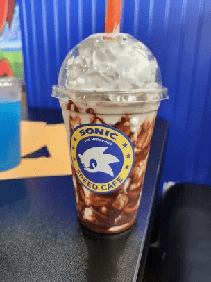 Team Dark, a Shadow the Hedgehog-themed milkshake. 