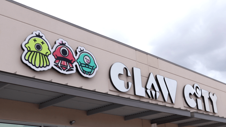 Marquee for Claw City in Katy, TX.